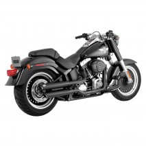 Černý Vance & Hines výfuk TWIN SLASH 3″ SLIP-ONS BLACK pro Harley-Davidson
