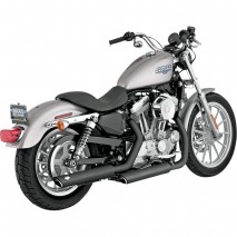 Černé koncovky výfuku TWIN SLASH 3″ Harley-Davidson
