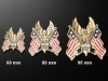Nalepovací emblem USA HAWK, zlatý