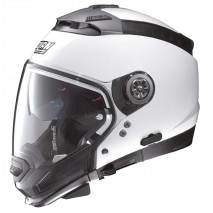 Moto helma Nolan N44 Evo Classic N-Com Metal White 5