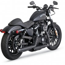 Černé koncovky výfuku TWIN SLASH 3-INCH SLIP-ONS BLACK Harley Davidson