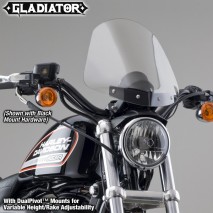 Polohovatelné lehce kouřové plexisklo Gladiator Harley-Davidson