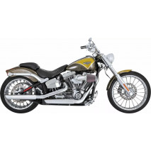 Chromovaný Vance & Hines výfuk TWIN SLASH 3″ SLIP-ONS pro Harley Davidson