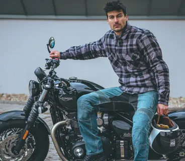 Trilobite - Regular FIT  Zkrácené pánské motocyklové kalhoty z kevlaru Parado 661 - modré