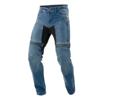 Trilobite - Slim FIT Prodloužené pánské motocyklové kalhoty z kevlaru parado 661 - modré