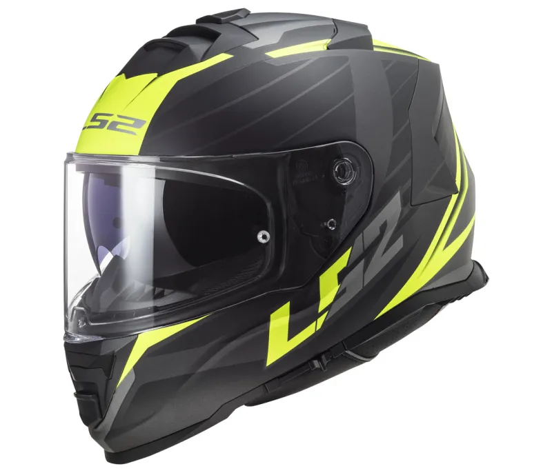 LS2 - Integrální - Uzavřená motocyklová helma FF800 STORM II NERVE M.BLACK H-V YELLOW-06 LS2 - Integrální - Uzavřená motocyklová helma FF800 STORM II NERVE M.BLACK H-V YELLOW-06