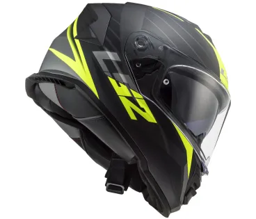 LS2 - Integrální - Uzavřená motocyklová helma FF800 STORM II NERVE M.BLACK H-V YELLOW-06