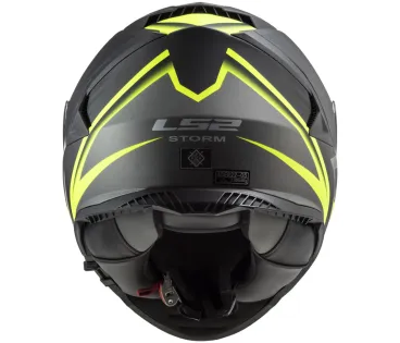 LS2 - Integrální - Uzavřená motocyklová helma FF800 STORM II NERVE M.BLACK H-V YELLOW-06