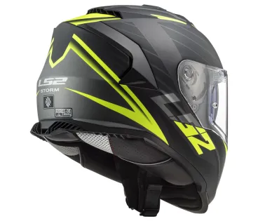 LS2 - Integrální - Uzavřená motocyklová helma FF800 STORM II NERVE M.BLACK H-V YELLOW-06