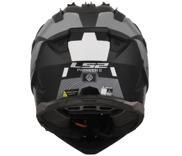 LS2 - Enduro / MX helma pro motocykly MX702 PIONEER II HILL MATT BLACK WHITE-06