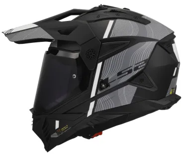 LS2 - Enduro / MX helma pro motocykly MX702 PIONEER II HILL MATT BLACK WHITE-06