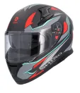 Shiro - Katana sharp integrated - uzavřená motocyklová helma - metalická šedá