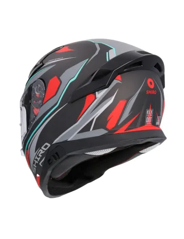 Shiro - Katana sharp integrated - uzavřená motocyklová helma - metalická šedá