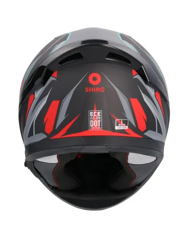 Shiro - Katana sharp integrated - uzavřená motocyklová helma - metalická šedá