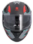 Shiro - Katana sharp integrated - uzavřená motocyklová helma - metalická šedá