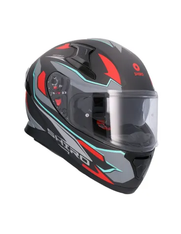 Shiro - Katana sharp integrated - uzavřená motocyklová helma - metalická šedá