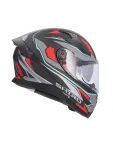 Shiro - Katana sharp integrated - uzavřená motocyklová helma - metalická šedá