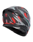 Shiro - Katana sharp integrated - uzavřená motocyklová helma - metalická šedá