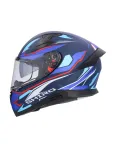 Shiro - Katana sharp integrated - uzavřená motocyklová helma - matná modrá