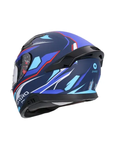 Shiro - Katana sharp integrated - uzavřená motocyklová helma - matná modrá
