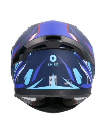 Shiro - Katana sharp integrated - uzavřená motocyklová helma - matná modrá
