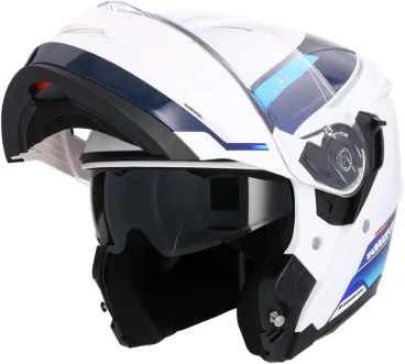 Shiro - Discover sklopná motocyklová helma - metalická modrá