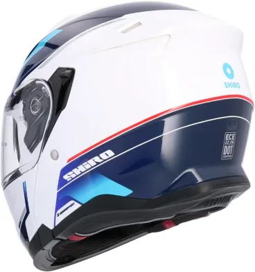 Shiro - Discover sklopná motocyklová helma - metalická modrá