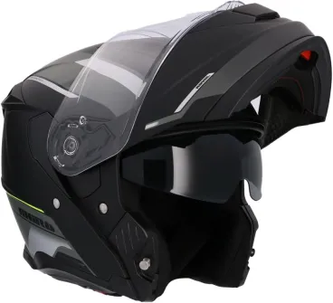 Shiro - Objevte sklopnou motocyklovou helmu - matná černá - zelená