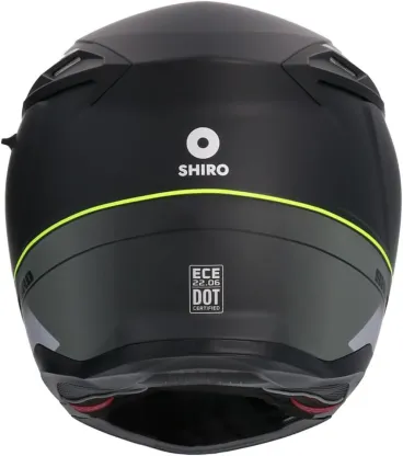Shiro - Objevte sklopnou motocyklovou helmu - matná černá - zelená