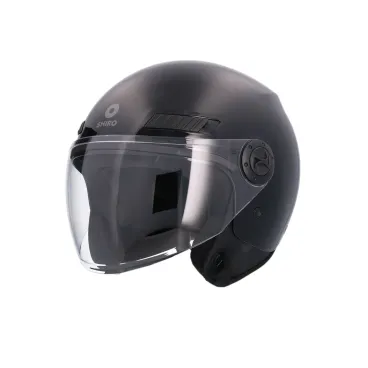 Shiro - Kyoto Otevřená přilba na motocykl/skútr - lesklá černá
