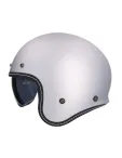 Shiro – retro otevřená motocyklová helma Dallas – matná stříbrná Shiro – retro otevřená motocyklová helma Dallas – matná stříbrná