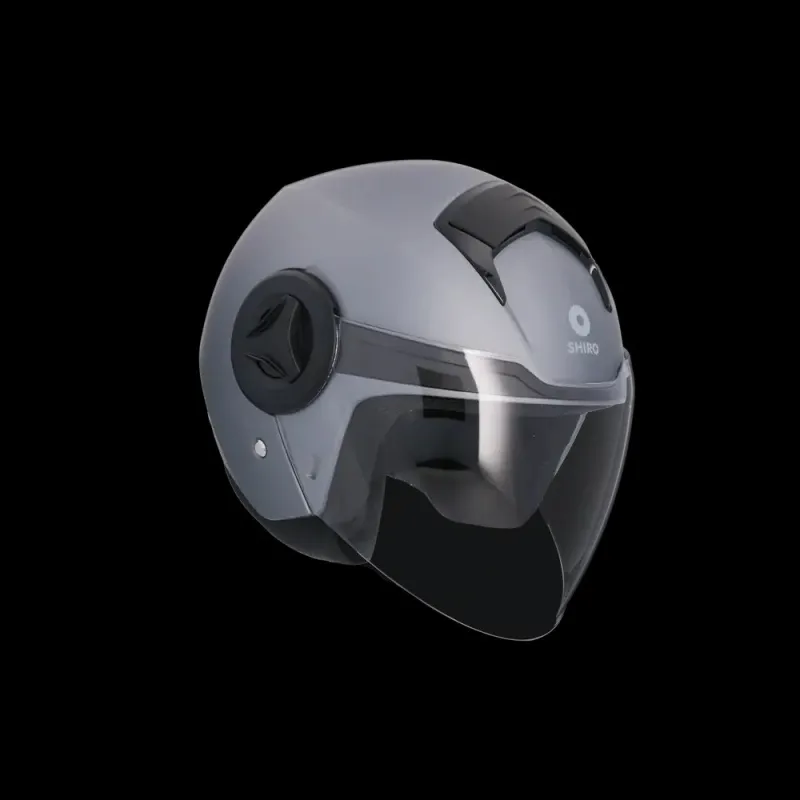 Shiro - Athény otevřená motocyklová helma - matný titan