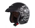 W-TEC V541 BLACK HEART PISTON SKULL otevřená motocyklová helma
