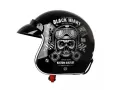 W-TEC V541 BLACK HEART PISTON SKULL otevřená motocyklová helma