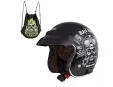 W-TEC V541 BLACK HEART PISTON SKULL otevřená motocyklová helma