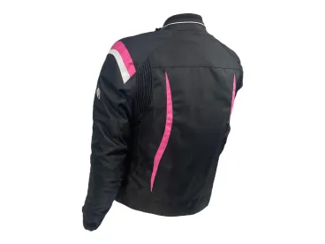 Murcio – dámská textilní motocyklová bunda – růžová/černá