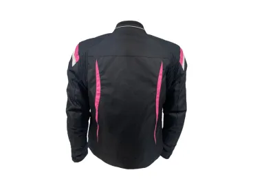 Murcio – dámská textilní motocyklová bunda – růžová/černá