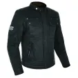 Pánská nepromokavá bunda HARDY WAX BLACK pro motocyklisty - 4XL