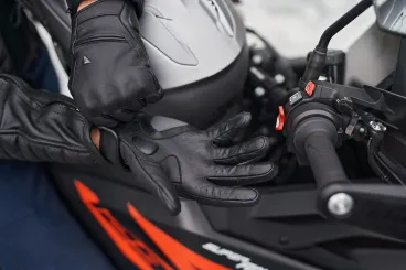 Shima Shadow - Pánské kožené motocyklové rukavice - černé - velikost M