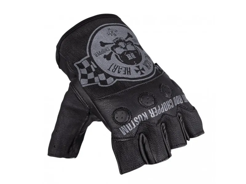 Black Heart - Wipplar Kožené rukavice bez prstů pro motorkáře Black Heart - Wipplar Kožené rukavice bez prstů pro motorkáře