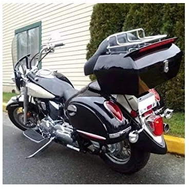 Zadný plastový kufor s nosičom a opierkou spolujazdca pre motocykle