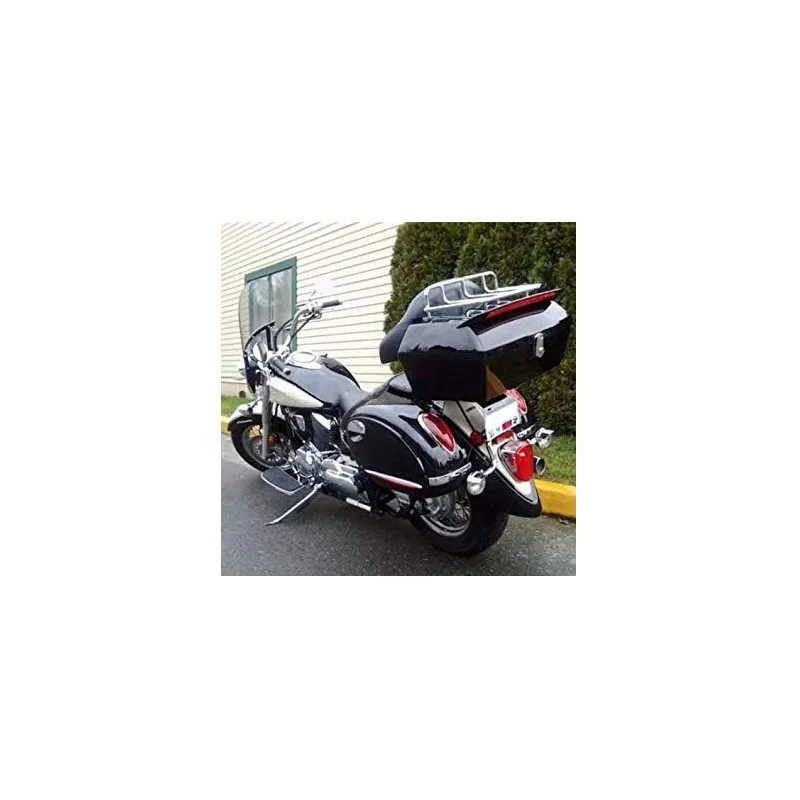 Zadní plastový kufr s nosičem a opěrkou spolujezdce pro motocykly