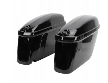Univerzální plastové boční kufry pro motocykly, uzamykatelné - 2ks (pár), černé