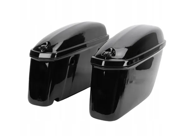Univerzální plastové boční kufry pro motocykly, uzamykatelné - 2ks (pár), černé