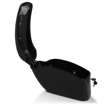 Univerzální plastové boční kufry se směrovkami pro motocykly, uzamykatelné - 2ks (pár), černé