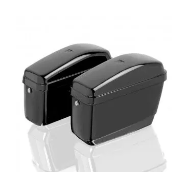 Univerzálne plastové bočné kufre pre motocykle, uzamykateľné - 2ks (pár), čierne