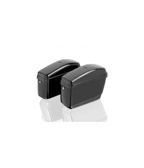 Univerzálne plastové bočné kufre pre motocykle, uzamykateľné - 2ks (pár), čierne