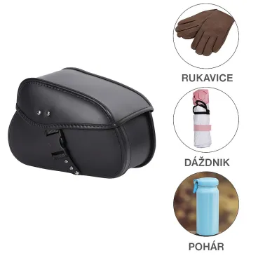 Kožené boční brašny na chopper / motocykl - pár