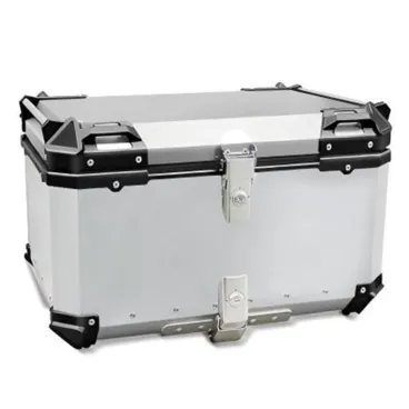Univerzální zadní hliníkový kufr na motorku 85L - stříbrný