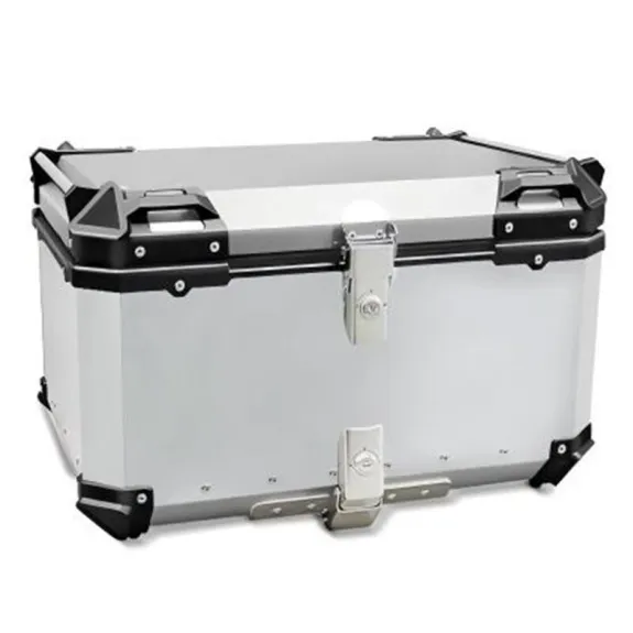 Univerzální zadní hliníkový kufr na motorku 100L - stříbrný